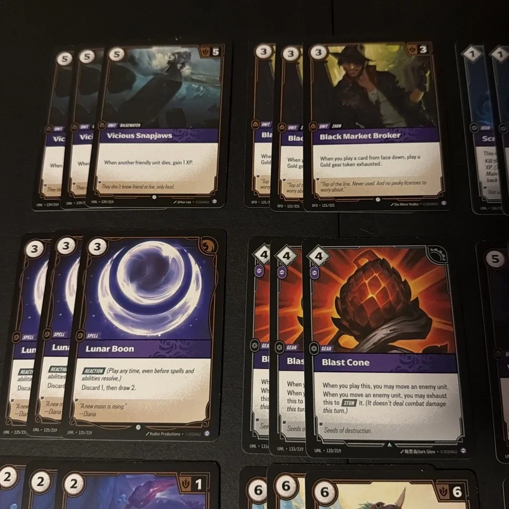 Riftbound Purple Playset Lot 48 Cards Total Chaos Rune UNL & SFD